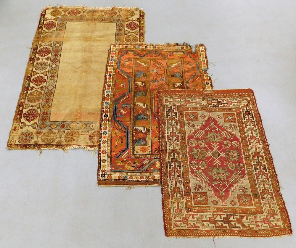 Appraisal: PC Persian Turkish Geometric Rugs Turkey Middle East th Century