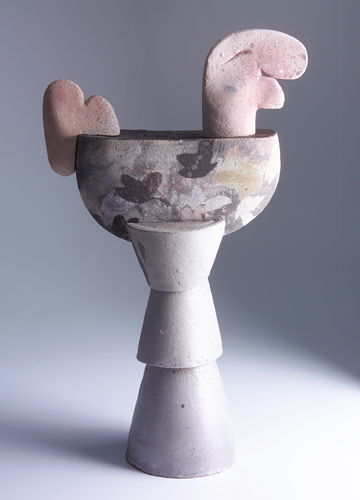 Appraisal: BRUCE ELWIN MCGREW Untitled Bird ceramic four separate components x