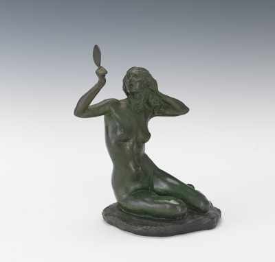 Appraisal: Max Kalish American - Female nude Cast bronze with verdigris