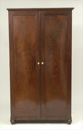 Appraisal: Late Federal Mahogany Wardrobe x x in