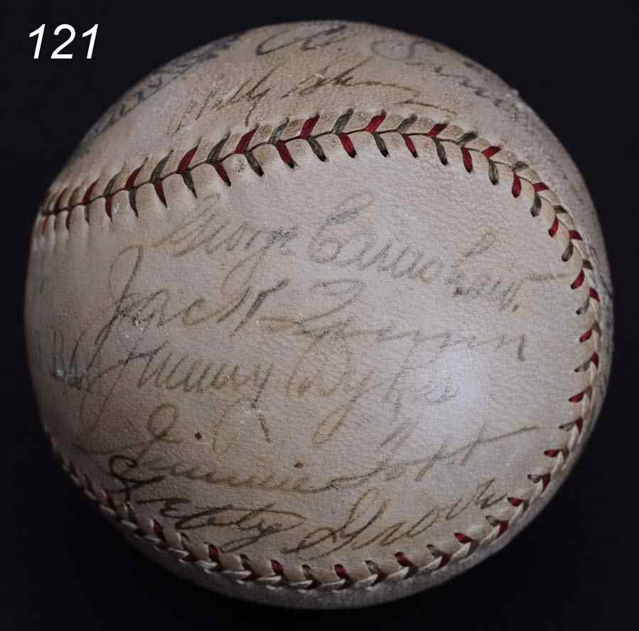 Appraisal: Philadelphia Athletics Signed Baseball including Jimmie Foxx Lefty Grove Al