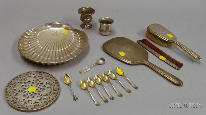 Appraisal: Group of Silver Articles including a Gorham sterling shell formed