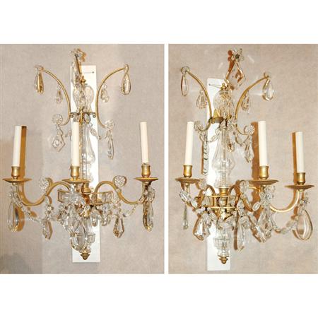 Appraisal: Pair of Transitional Louis XV XVI Style Painted Metal and