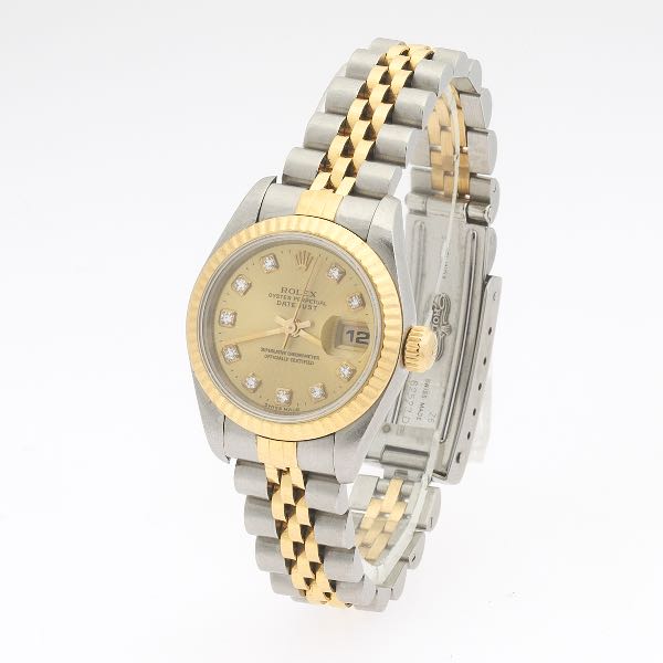 Appraisal: LADIES' ROLEX K GOLD AND S S OYSTER PERPETUAL DATEJUST