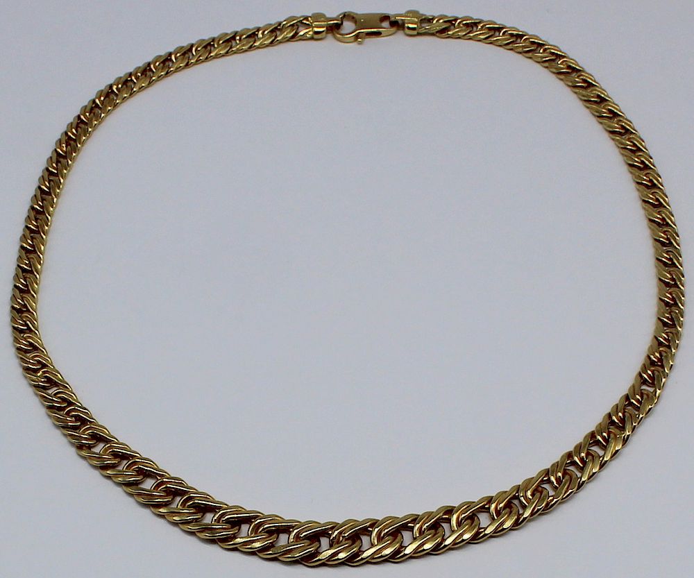 Appraisal: JEWELRY Signed Italian kt Gold Necklace Signed Italian kt yellow