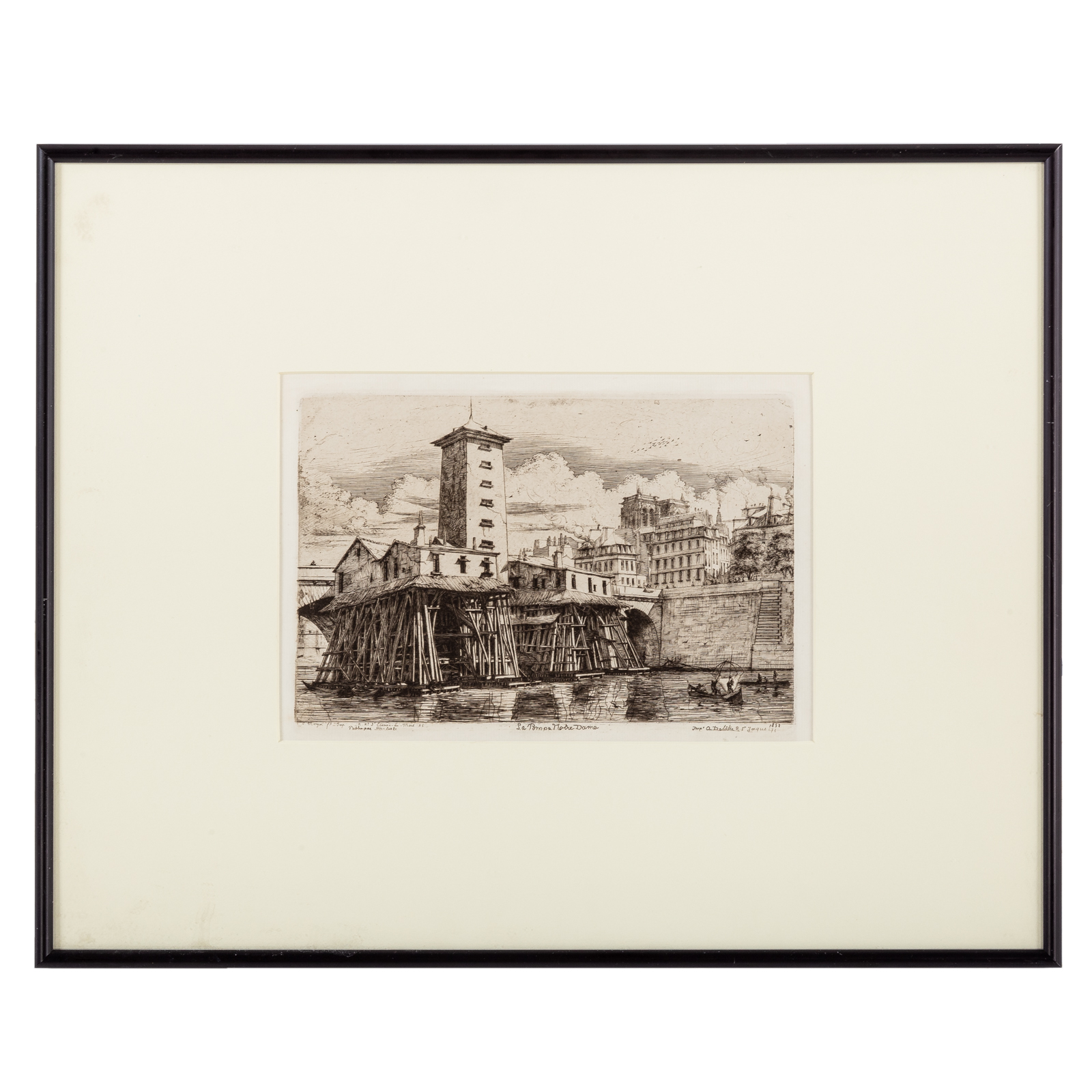 Appraisal: CHARLES MERYON LA POMPA NOTRE DAME ETCHING French - Etching