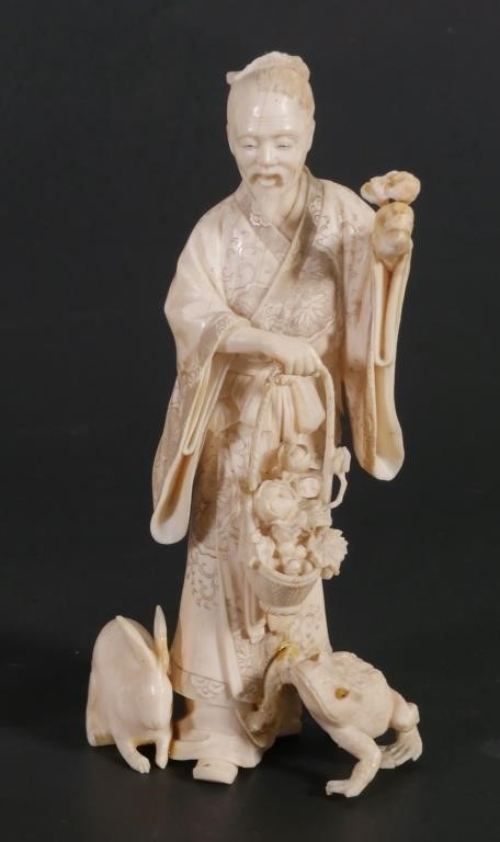 Appraisal: CARVED JAPANESE IVORY OKIMONO