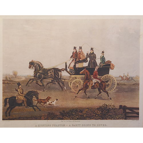 Appraisal: Three British colored coaching prints each framed largest x