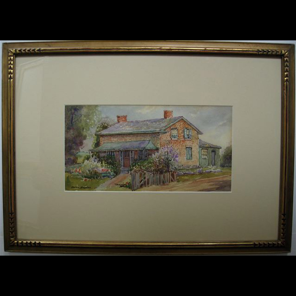 Appraisal: OWEN STAPLES - CANADIAN BRODDY HOMESTEAD BRODDYTOWN WATERCOLOUR SIGNED LOWER