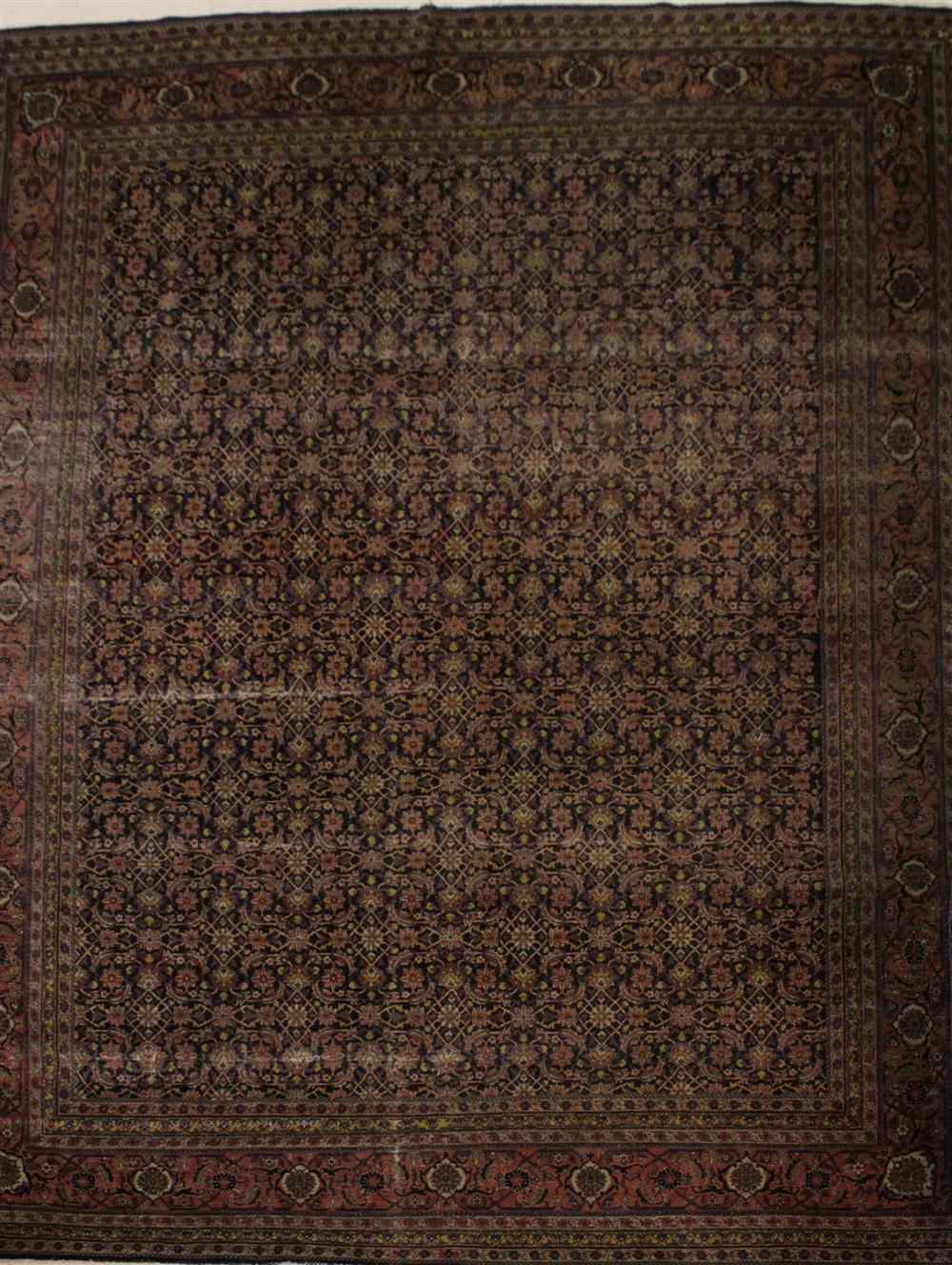 Appraisal: FARAHAN RUG small repetitive design with multiple borders approx x