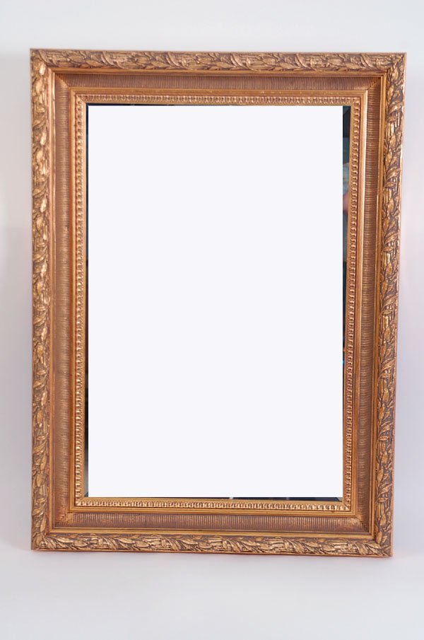 Appraisal: Beveled glass mirror in gilded frame MEASUREMENTS by overall CONDITION