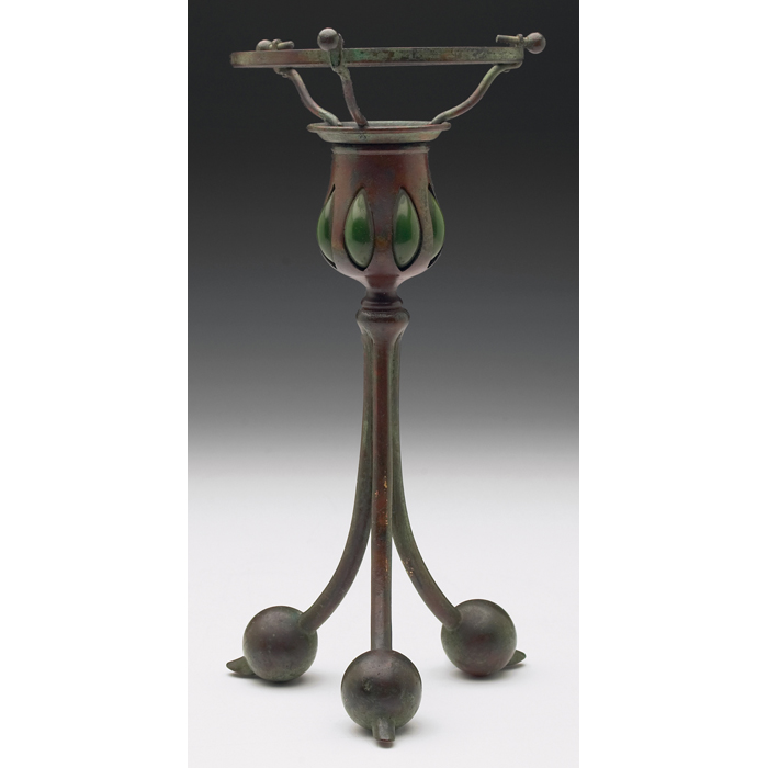 Appraisal: Tiffany Studios candlestick lamp base bronze with an original patina