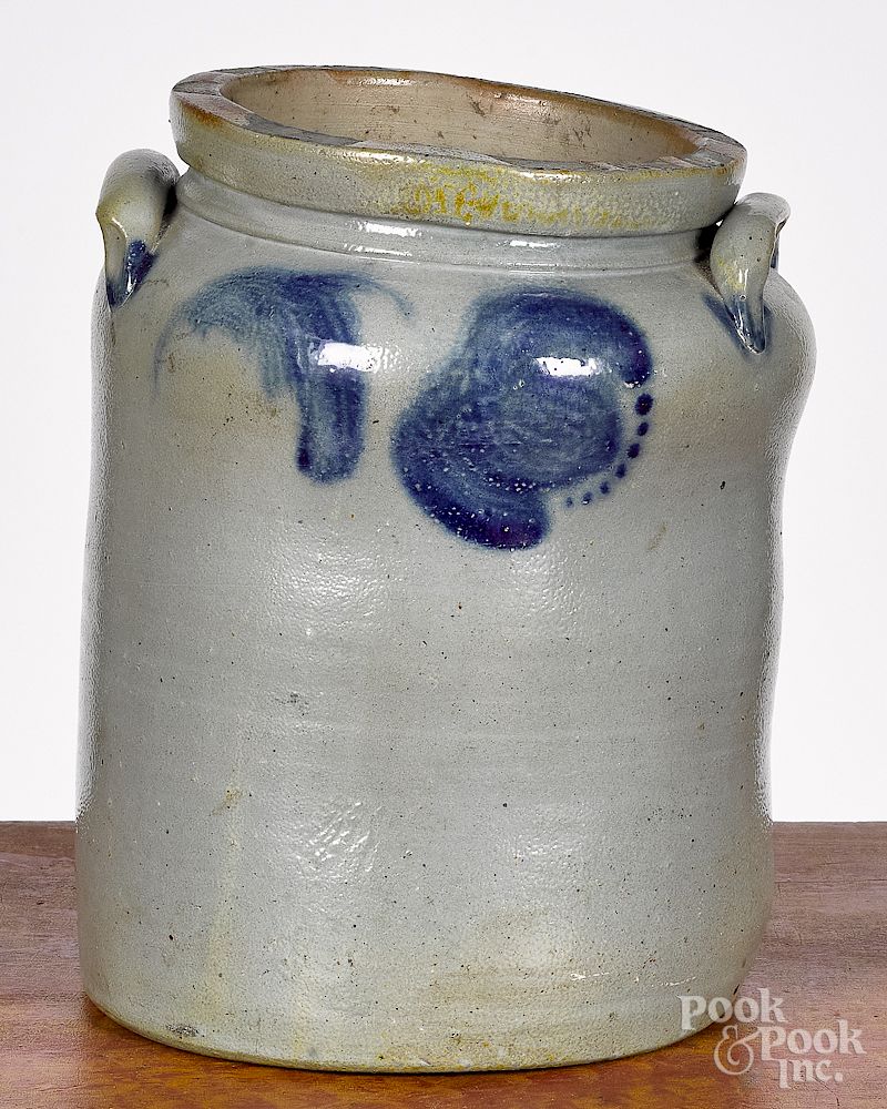 Appraisal: Pennsylvania stoneware crock Pennsylvania stoneware crock th c impressed John