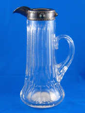 Appraisal: A late Victorian silver mounted glass lemonade jug the body