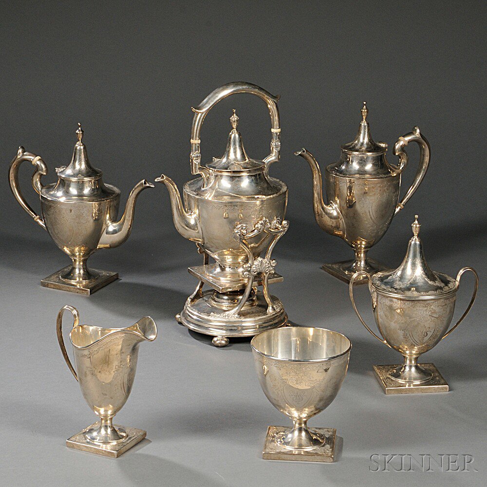 Appraisal: Six-piece Durgin Gorham Sterling Silver Tea and Coffee Service Providence