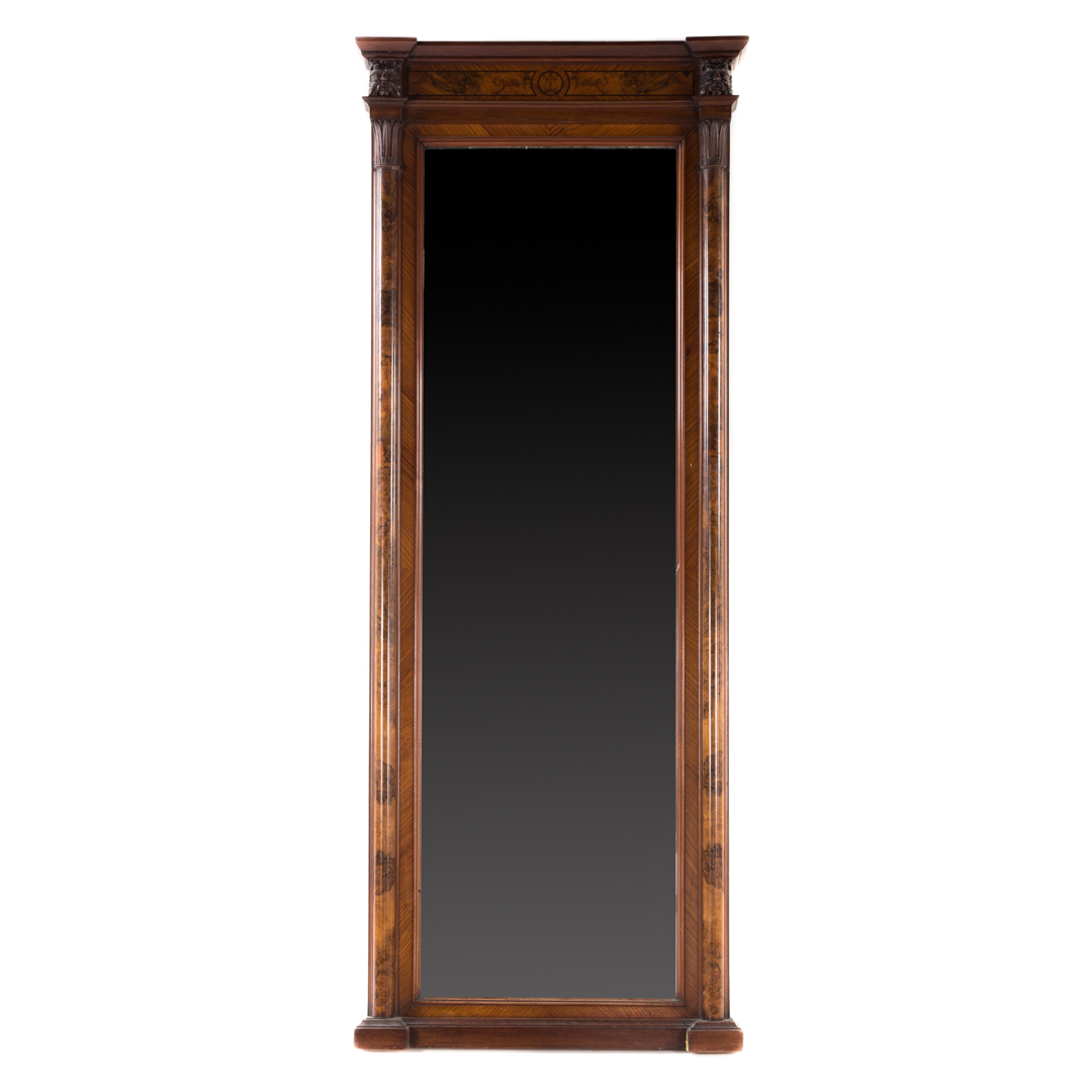 Appraisal: Victorian Renaissance Revival walnut pier mirror th century rectangular mirrored