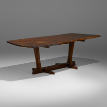 Appraisal: George Nakashima CONOID DINING TABLE Nakashima StudioUSA American black walnut