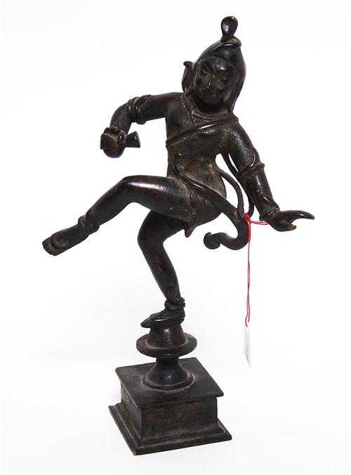 Appraisal: DANCING SHIVA NATARAJA India H cm Bronze with dark patina