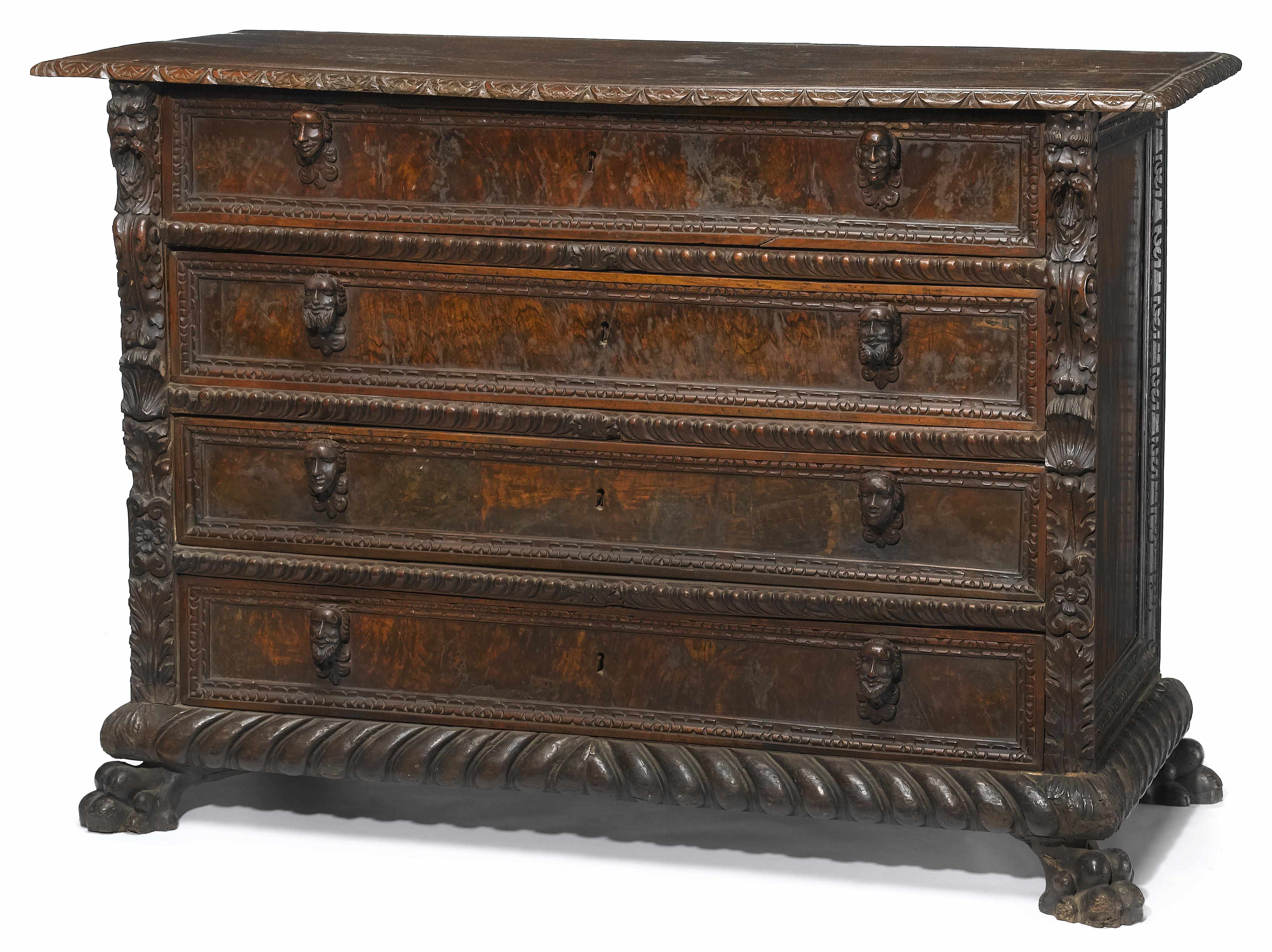 Appraisal: An Italian late Renaissance walnut chest late th early th