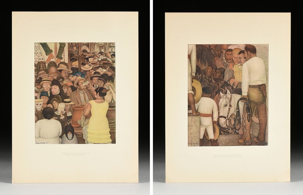 Appraisal: DIEGO RIVERA Mexican - A GROUP OF TWO PRINTS FROM