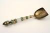 Appraisal: SILVER SCOOP - Large gilded silver shovel form scoop set