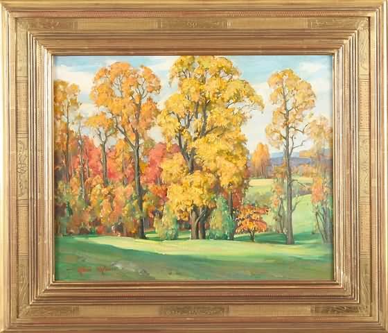 Appraisal: Starmount in Autumn oil on canvas x complemented by a