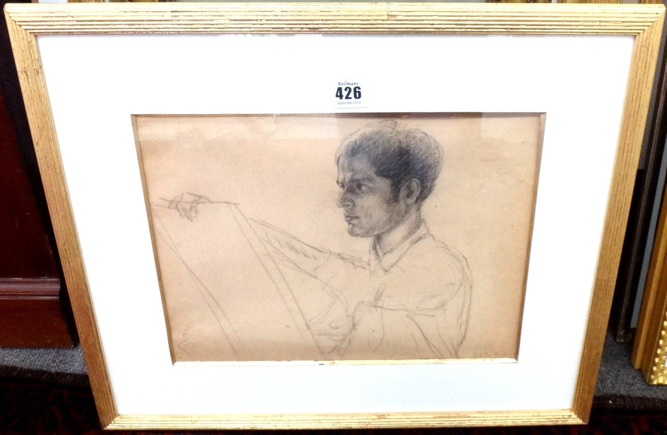 Appraisal: A group of seven portrait and figurative sketches by various