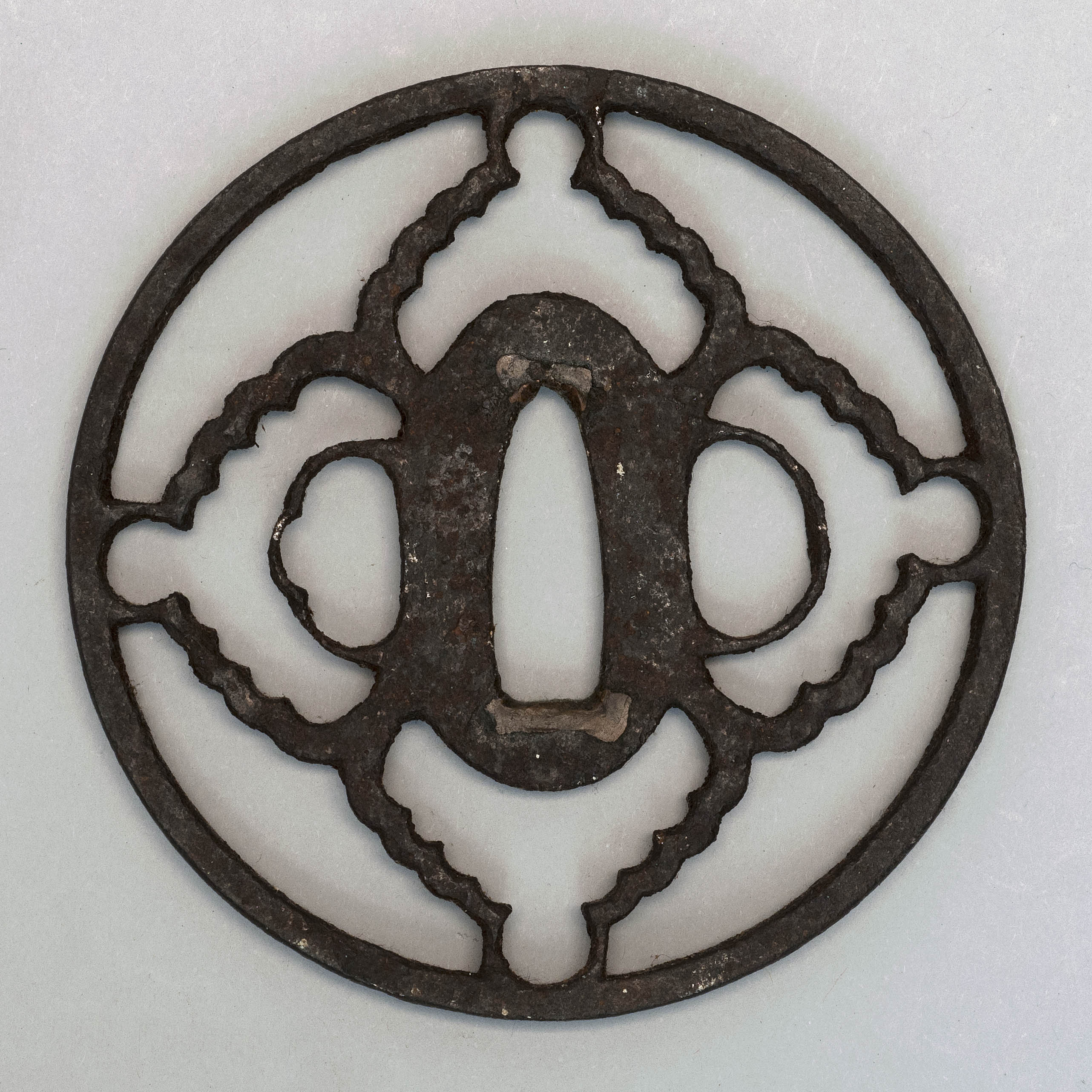 Appraisal: IRON SHIN NO MARU-GATA TSUBA th CenturyWith openwork diamond design