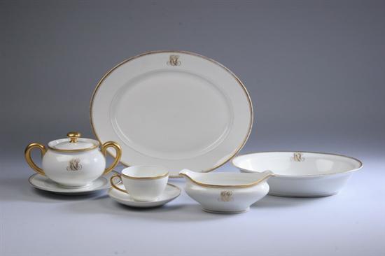 Appraisal: -PIECE LIMOGES PORCELAIN PARTIAL LUNCHEON SERVICE Including nine luncheon plates