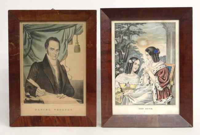 Appraisal: Lot two th c Currier And Ives prints including ''Daniel