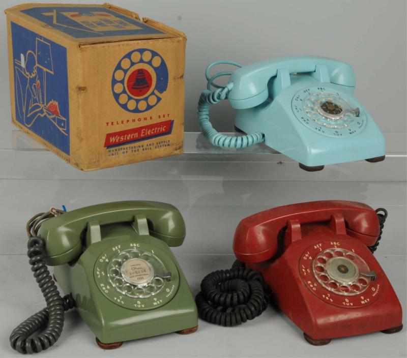 Appraisal: Lot of Western Electric Plastic Telephones Circa s first is