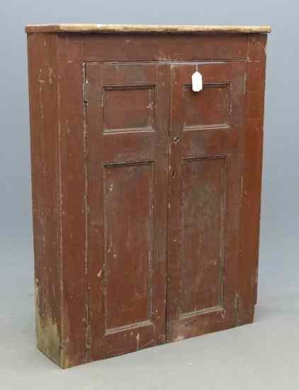 Appraisal: th c built in cupboard in red paint '' W