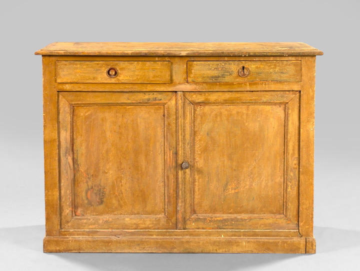 Appraisal: Continental Provincial Antiqued Pine Two-Door Cabinet second quarter th century