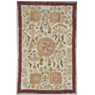 Appraisal: Large Middle Eastern embroidered Suzani Large Middle Eastern embroidered Suzani