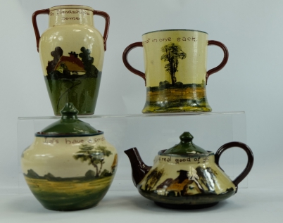 Appraisal: Torquay motoware crown dorset friance vases