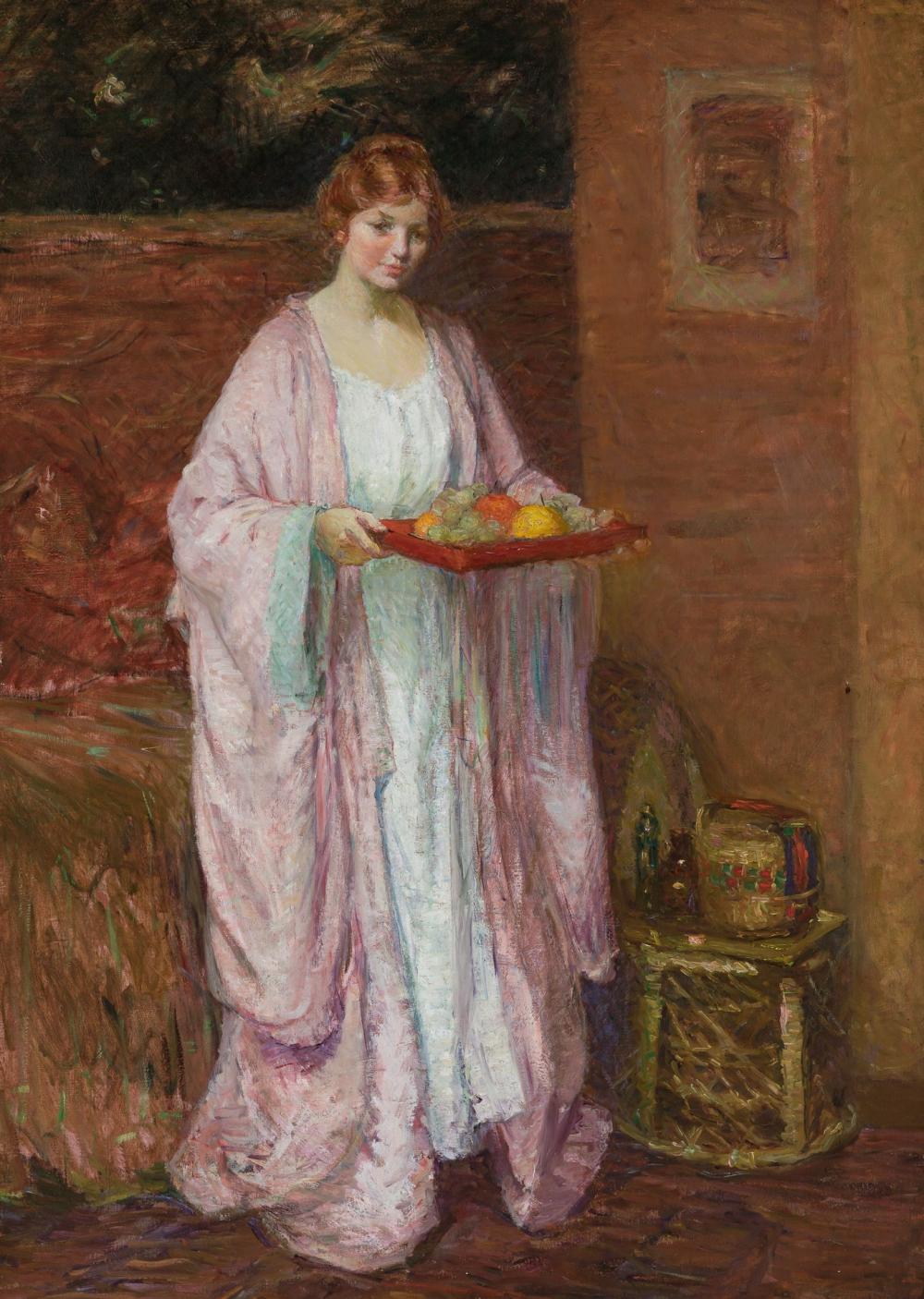 Appraisal: AGNES RICHMOND American - Woman in Pink oil on canvas