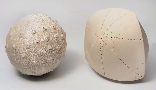 Appraisal: TWO PORCELAIN LAMPS by Amy Cooper of crustacean form one