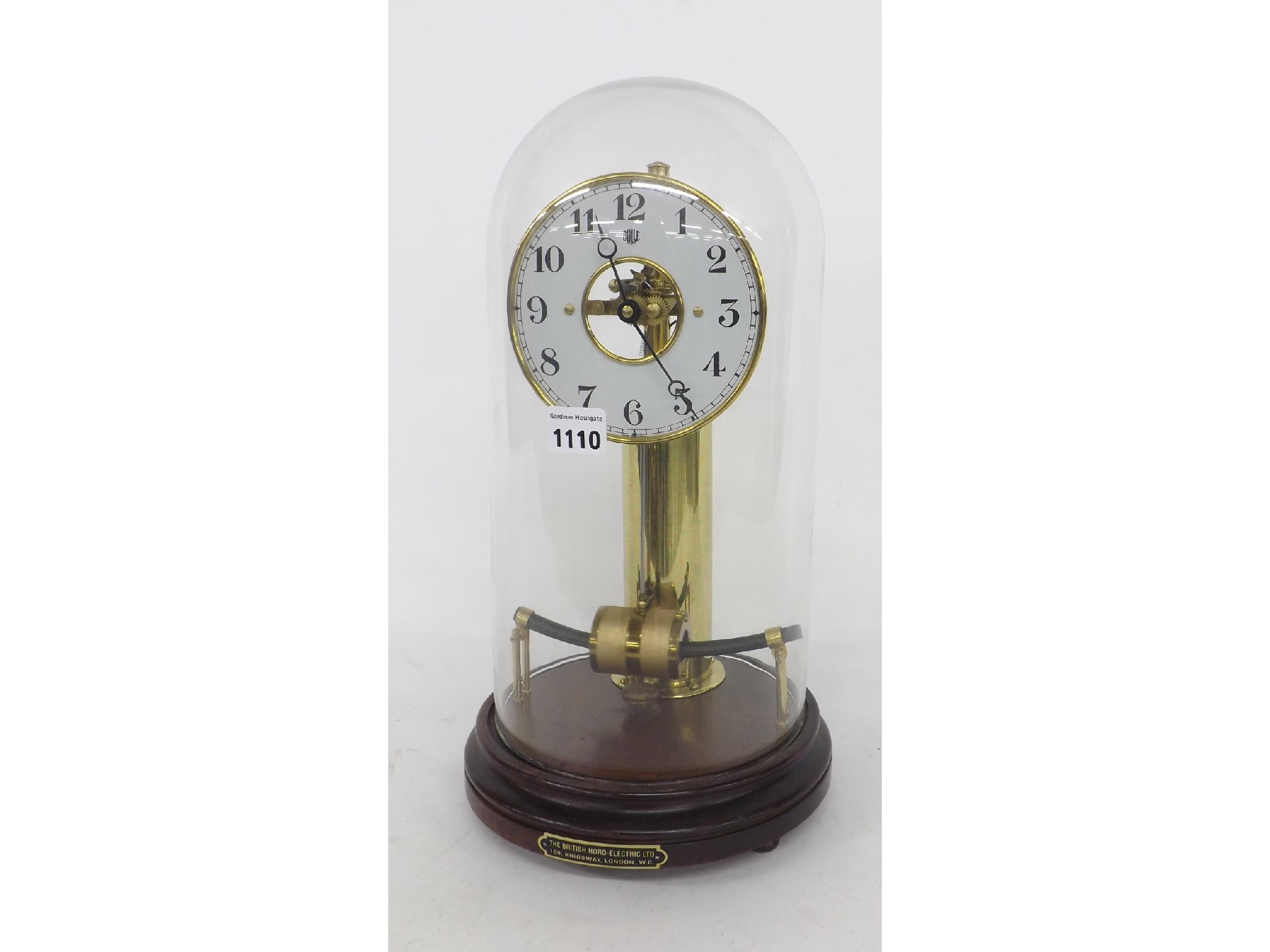 Appraisal: Bulle electric mantel clock the white dial supported upon a