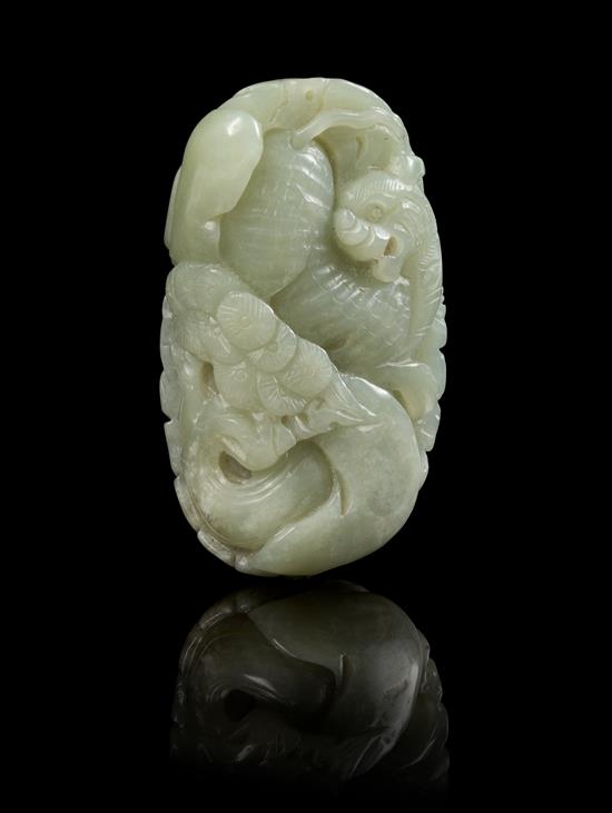 Appraisal: Sale Lot A Carved Jade Toggle of a celadon stone