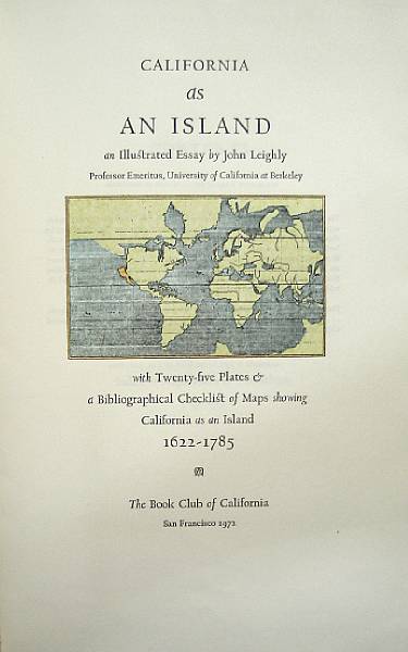 Appraisal: Maps amp Travel Literature Leighly John California as an Island