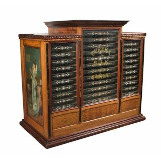 Appraisal: Eureka Silk and Twist Spool Cabinet Eureka Silk and Twist