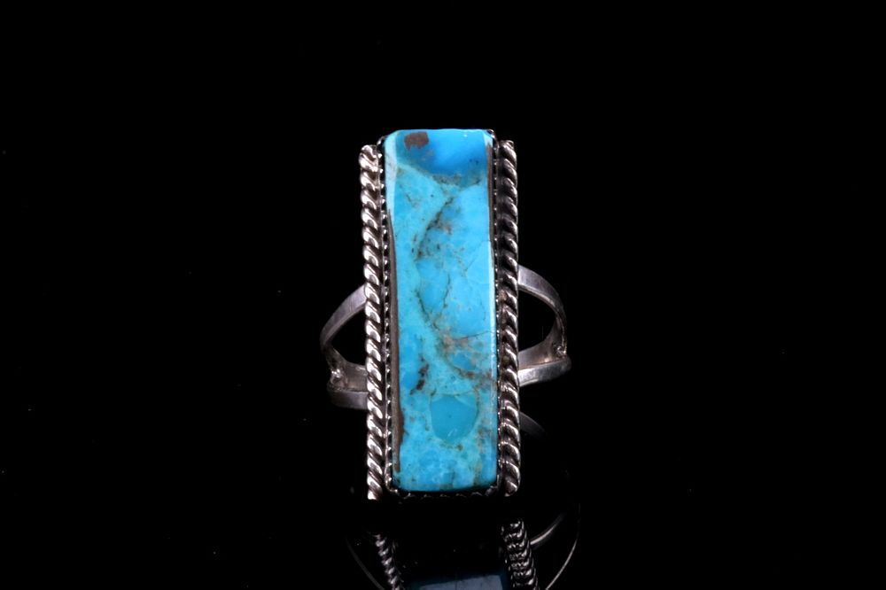 Appraisal: Navajo CJ Butler Sterling Silver Turquoise Ring Featured in this