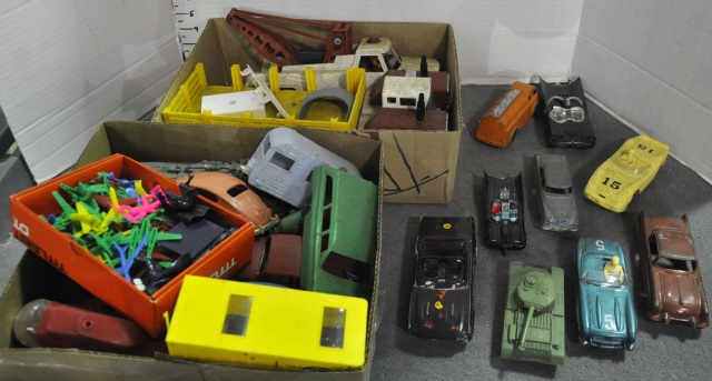 Appraisal: Three Bxs Toy Trucks CarsIncluding some dicast