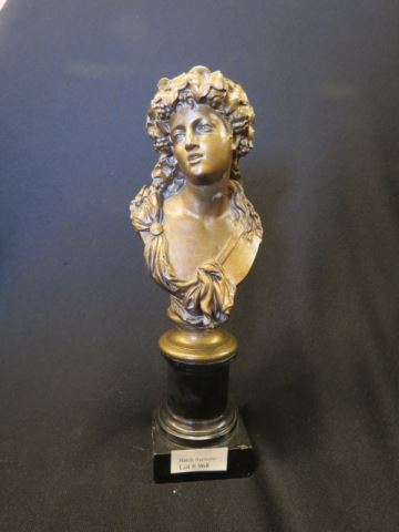 Appraisal: J Clesinger bust of a lady spelter marble base signed