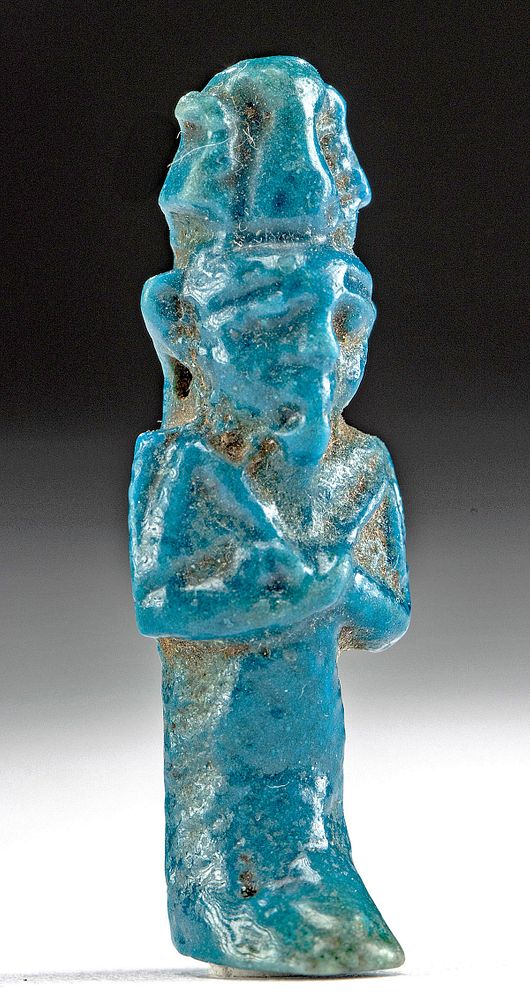 Appraisal: Egyptian Faience Pendant Osiroid Divinity ex-Sotheby's Originally Listed At Ancient