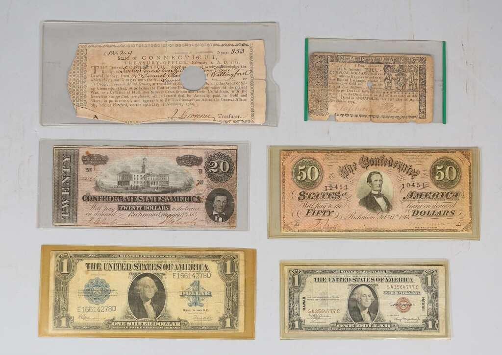 Appraisal: Mixed dollars - One dollar silver certificate one dollar silver