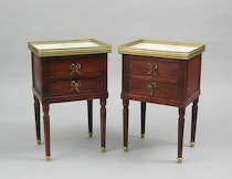 Appraisal: A Pair of Side Tables A pair of rectangular side