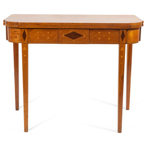 Appraisal: A Federal Inlaid Maple Game Table PROBABLY SOUTHERN TH CENTURY