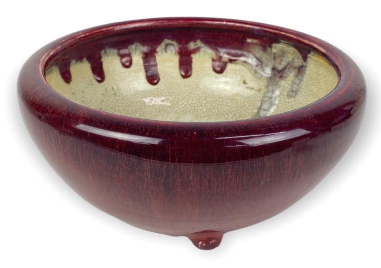 Appraisal: Chinese Oxblood Bowl Diameterx Tall Chip to bottom of bowl