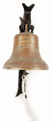 Appraisal: A bronze ships bell from 'H M S Vivacious' with